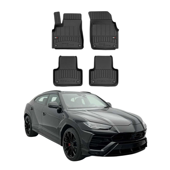OMAC Gummi Fußmatten für Audi Q7 Q8 2015-2026 Premium TPE Automatten Schwarz 4x