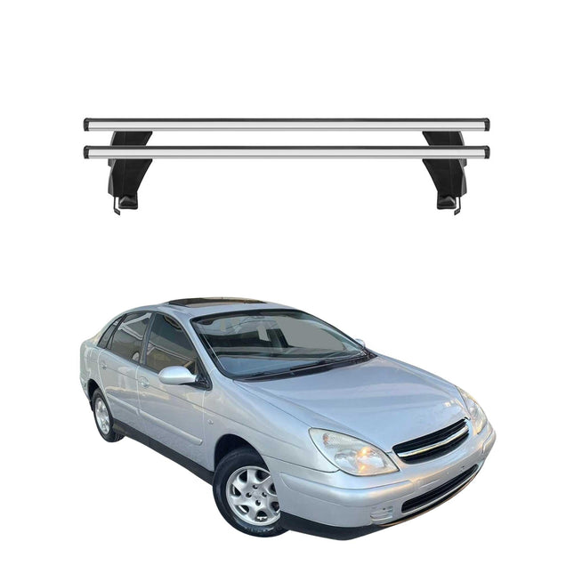 Menabo Dachträger Grundtäger für Citroen C5 2000-2007 50kg Alu Silber 2 tlg