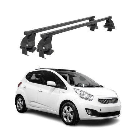 Menabo Dachträger Grundtäger für Kia Venga 2010-2014 50kg Stahl Schwarz 2 tlg