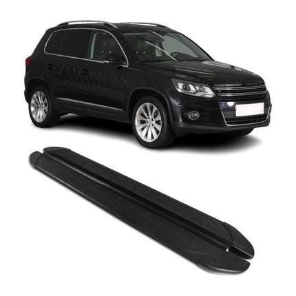Trittbretter Seitenschweller für VW Tiguan 2007-2016 Aluminium Schwarz 2tlg