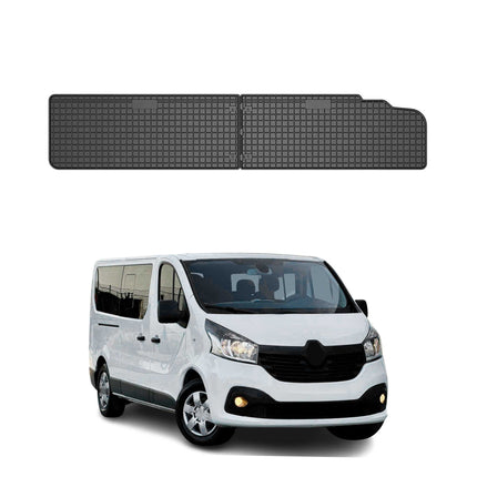 OMAC Gummi Fußmatten für Opel Vivaro B 2014-2019 3.Sitzreihe Matten TPE Schwarz