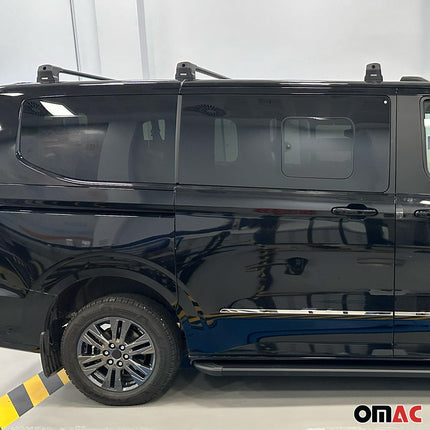 Dachträger für Ford Transit Custom / Tourneo Custom 2023-2026 75kg Schwarz 3 tlg
