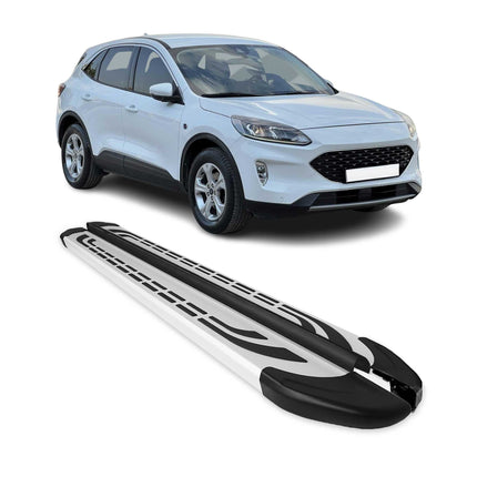 Trittbretter Seitenschweller Seitenbretter für Ford Kuga III 2019-2026 Alu Grau