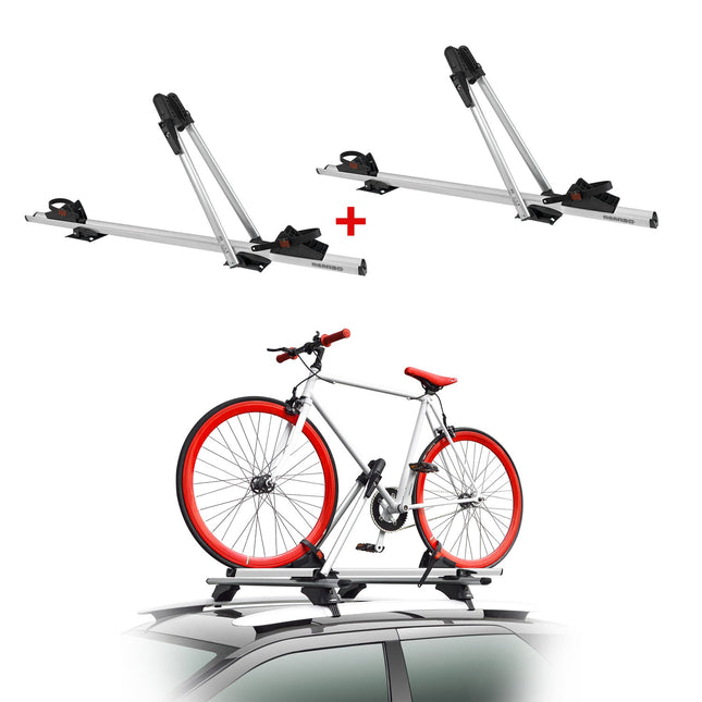 Menabo Fahrradträger Juza Dachfahrradträger für Fahrrad bis 15kg ABE Alu 2tlg