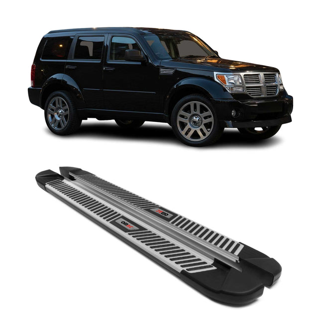 Trittbretter Seitenbretter Seitenschweller für Dodge Nitro 2007-2011 Alu Schwarz