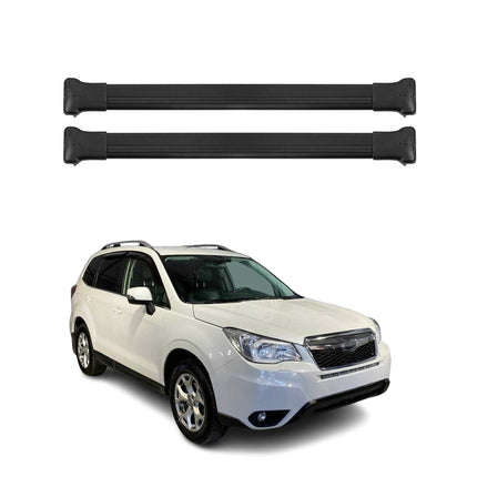 Dachträger Grundtäger für Subaru Forester IV 2013-2018 75kg Alu Schwarz 2 tlg