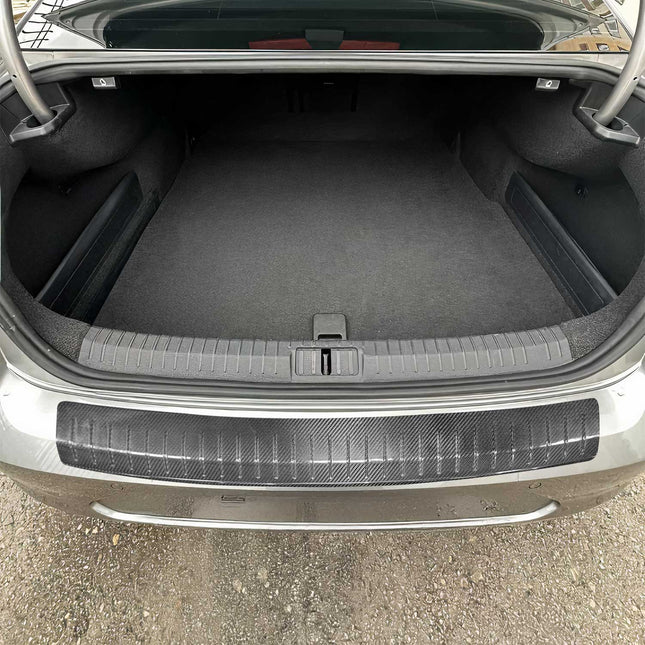 Ladekantenschutz Stoßstange für VW Passat B7 Limo 2010-2014 Echt Carbon Schwarz