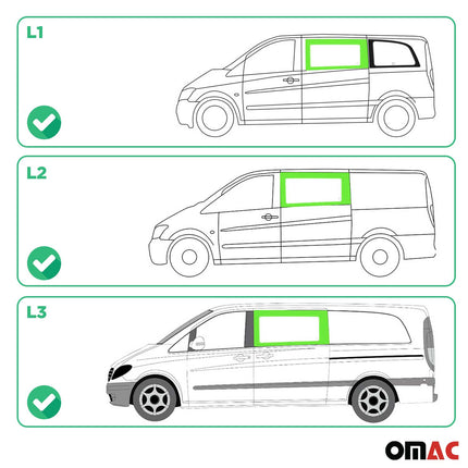 Seitenfenster Auto Fenster für Mercedes Vito W639 2003-2014 Vorne Links L1 L2 L3