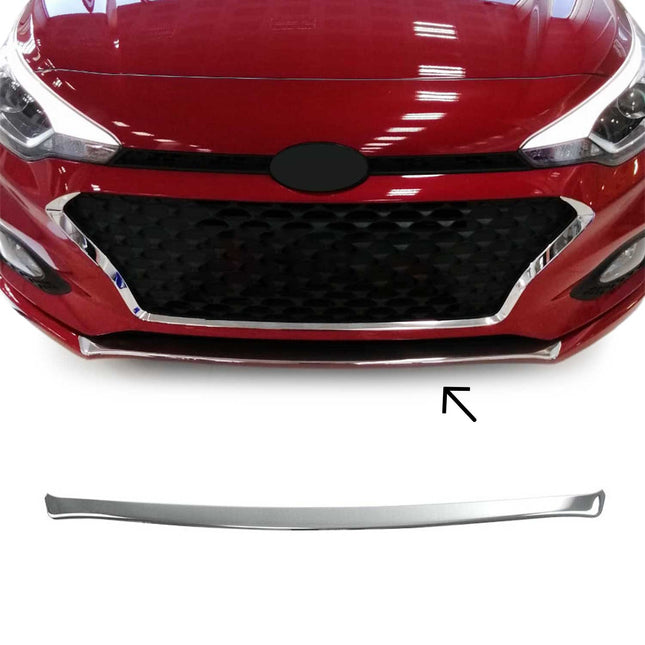 Kühlergrill Leiste Grillleisten für Hyundai i20 2018-2021 Edelstahl Chrom