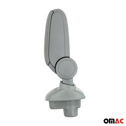 Mittelarmlehne Armlehne Mittelkonsole für Opel Corsa D 2006-2014 PU-Leder Grau