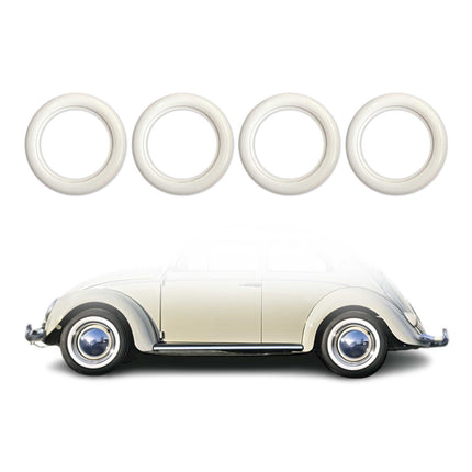 4x Weißwandringe Weißwandreifen 13 Zoll Weiß Echt Gummi Auto Tuning
