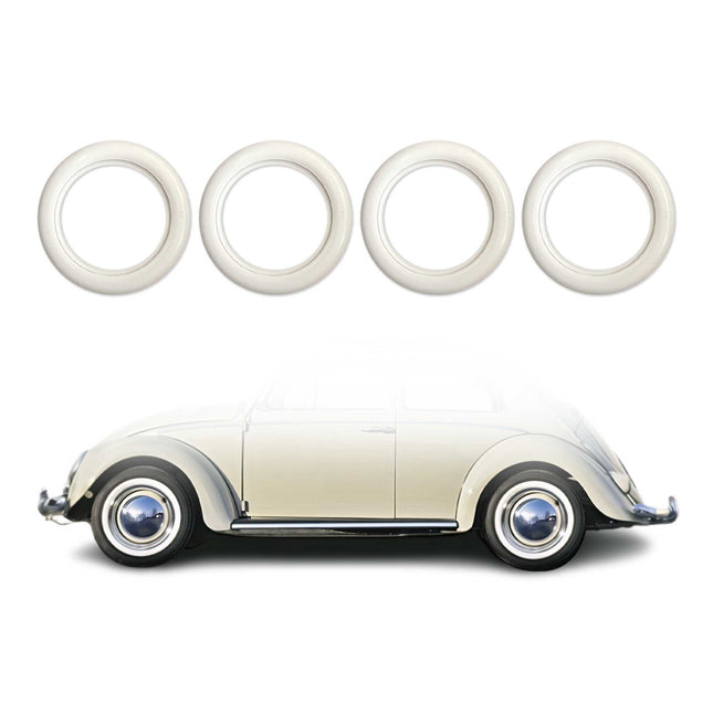 4x Weißwandringe Weißwandreifen 13 Zoll Weiß Echt Gummi Auto Tuning