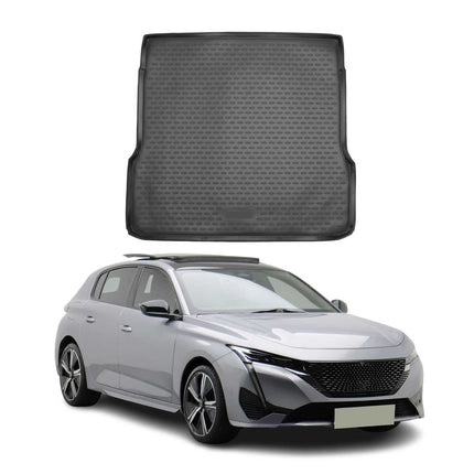 Kofferraummatte Kofferraumwanne für Peugeot 308 2022-2024 Gummi TPE Schwarz