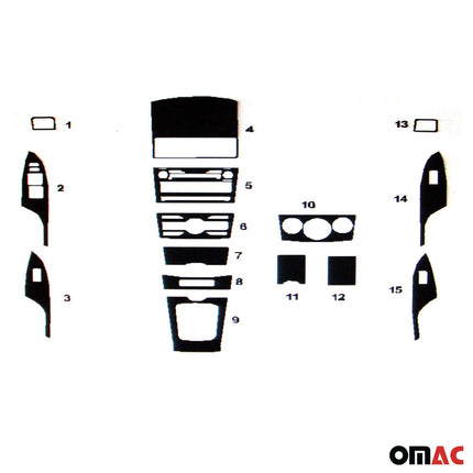 Innenraum Dekor Cockpit für Toyota Corolla 2007-2013 Limo Carbon Optik 15tlg