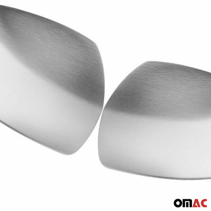 Spiegelkappen Spiegelabdeckung für Smart 451 2007-2015 Edelstahl Matt 2tlg