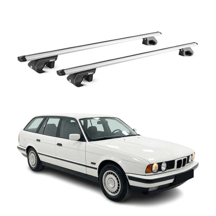 Dachträger Grundtäger für BMW 5er Touring E34 1991-1997 90kg Alu Silber 2x ABE