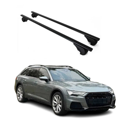 Dachträger Grundtäger für Audi A6 C8 Allroad 2018-2025 75kg Metall Schwarz 2 tlg