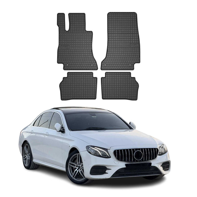OMAC Gummi Fußmatten für Mercedes E Klasse W213 2017-2023 Automatten Schwarz 4x