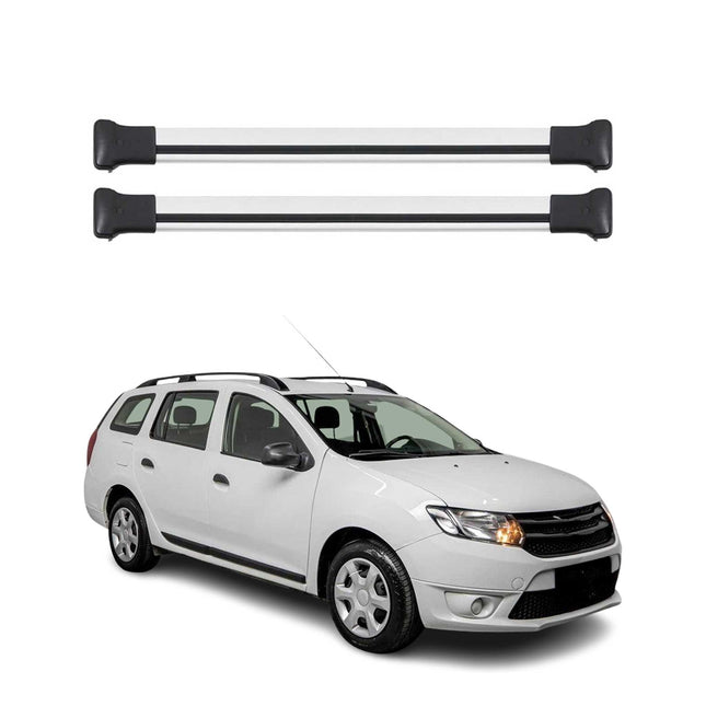 Dachträger Grundtäger für Dacia Logan MCV mk2 2012-2019 75kg Alu Silber 2 tlg