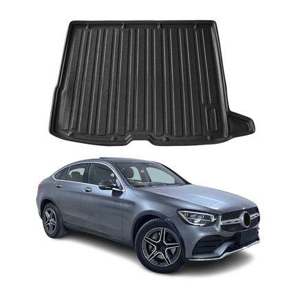 Kofferraumwanne Laderaumwanne für Mercedes GLC 2015-2022 Gummi TPE Schwarz