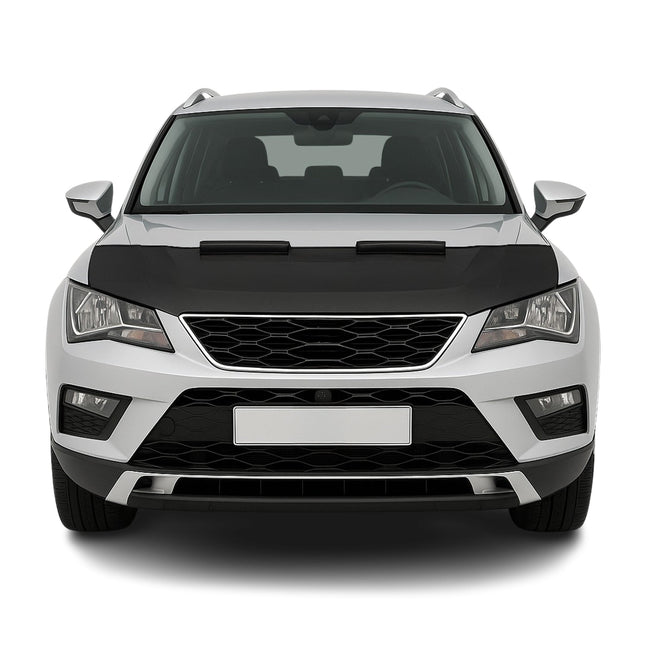 Haubenbra Steinschlagschutz Bonnet Bra für Seat Ateca 2016-2020 Schwarz Halb