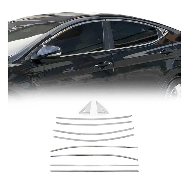Fensterleisten Zierleisten für Hyundai Elantra Stufenheck 2010-2015 Chrom 10tlg