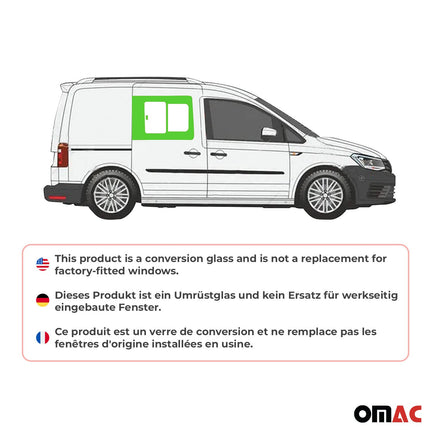 Seitenfenster Schiebefenster für VW Caddy 2003-2020 Vorne Fenster Rechts L1