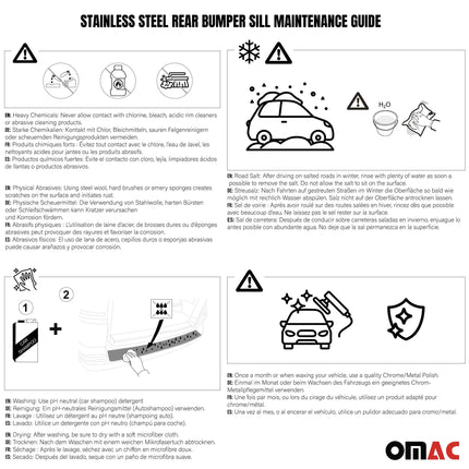 Ladekantenschutz Stoßstangenschutz für Mercedes GLC X253 2015-25 Chrom Gebürstet