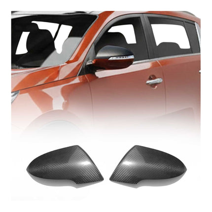 Spiegelkappen Spiegelabdeckung für Kia Sportage 2010-2015 Echt Carbon Schwarz
