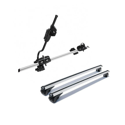 Dachträger + Fahrradträger Satz für VW Touran 2015-2026 Aluminium Silber 3tlg