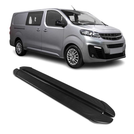 Trittbretter Seitenschweller für Opel Vivaro C 2019-2026 L1 Aluminium Schwarz 2x