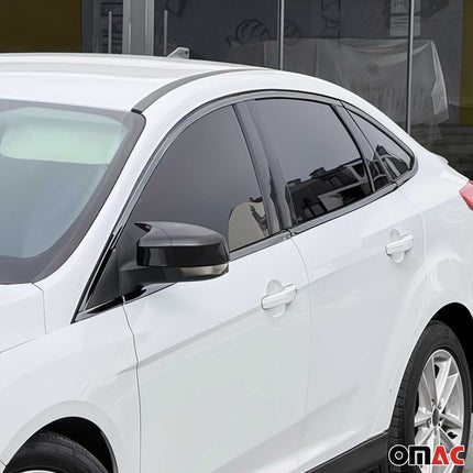 Fensterleisten Fensterrahmen für Ford Focus 2011-2018 Stufenheck Edelstahl 12x