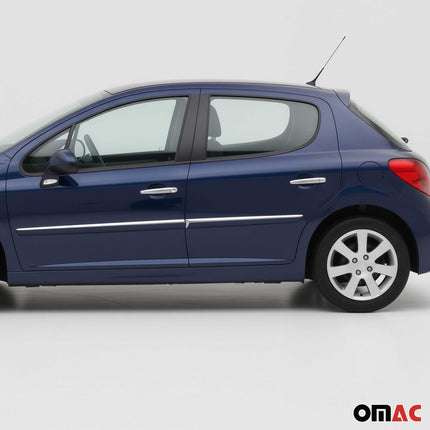 Chrom Türgriff Blende für Peugeot 207 2006-2015 4Tür Edelstahl Matt 8tlg