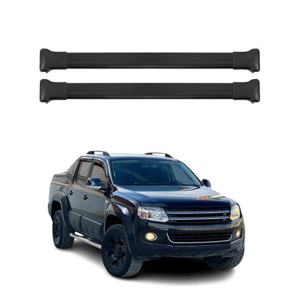 Dachträger Grundtäger für VW Amarok mk1 2010-2022 75kg Aluminium Schwarz 2tlg