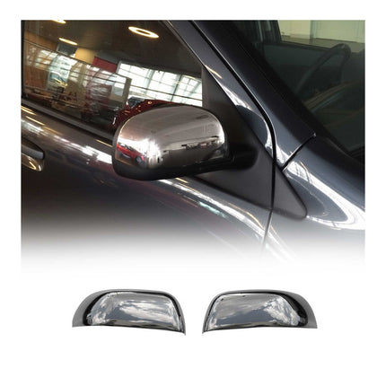 Spiegelkappen Spiegelabdeckung für Nissan Micra 2010-2017 Edelstahl Chrom 2tlg