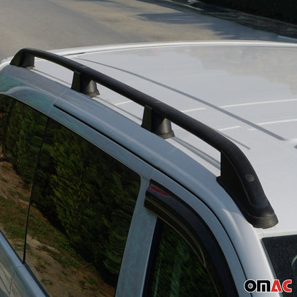 Dachreling Dachgepäckträger für VW Caddy 2020-2026 L2 Länger Alu Schwarz 2x
