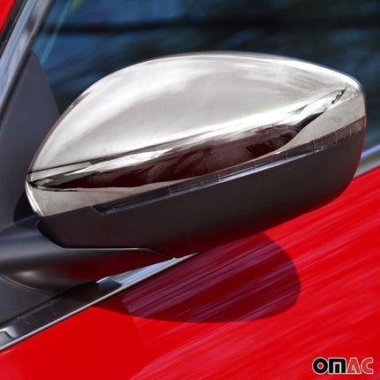 Spiegelkappen Spiegelabdeckung für Citroen C3 2016-2021 Edelstahl Chrom 2tlg