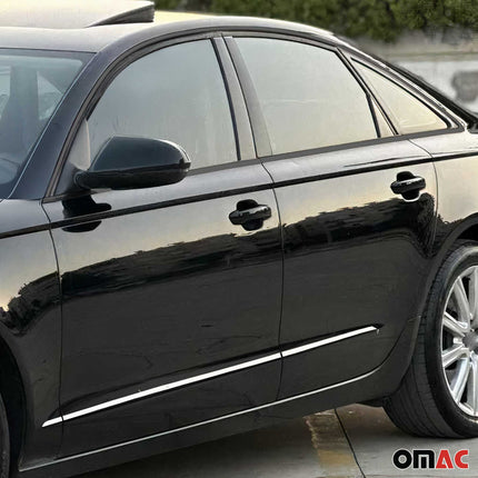 Seitentürleiste Türleisten Türschutzleiste für Audi A6 C7 2011-2018 Edelstahl 6x