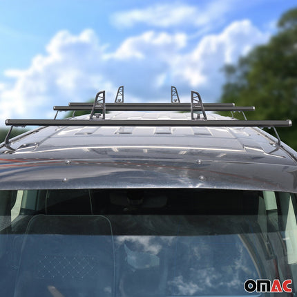 3x Dachträger + Leiterhalter Set für VW T7 Multivan 2021-2026 Schwarz