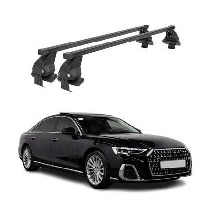 Menabo Dachträger Grundtäger für Audi A8 Limo 2018-2026 50kg Stahl Schwarz 2 tlg