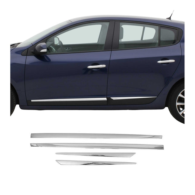 Seitentürleiste Türschutzleiste für Renault Fluence 2010-2021 Chrom Edelstahl 4x