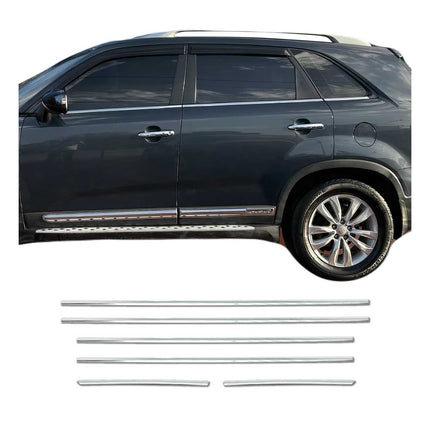 Fensterleisten Zierleisten für Kia Sorento III 2014-2020 Edelstahl Chrom Glanz