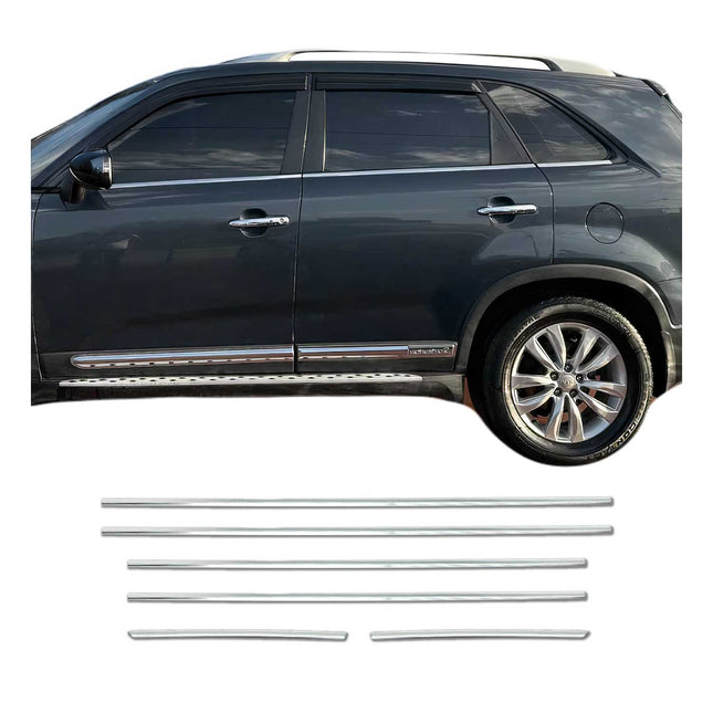 Fensterleisten Zierleisten für Kia Sorento III 2014-2020 Edelstahl Chrom Glanz