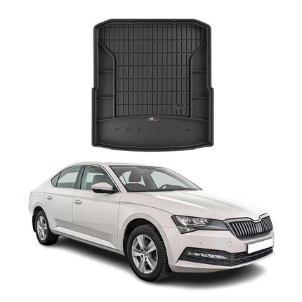 OMAC Gummi Kofferraumwanne für Skoda Superb 2015-2024 TPE Laderaumwanne Schwarz