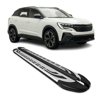 Trittbretter Seitenschweller für Renault Austral 2022-2026 Silber Schwarz 2 tlg