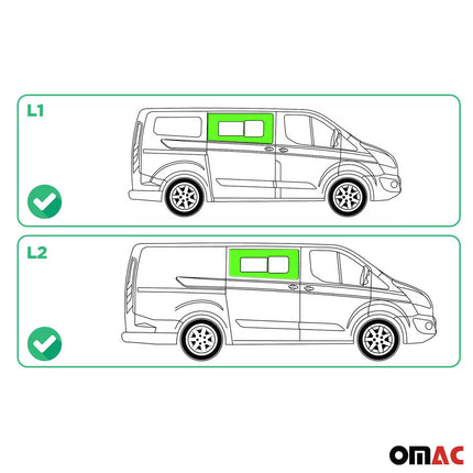 Glasfenster Schiebefenster für Ford Transit Custom 2013-2024 Auto Rechts L1 L2