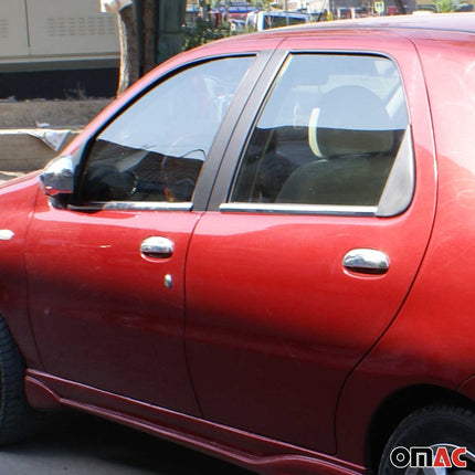 Fensterleisten Fensterrahmen für Fiat Palio / Sienna 1995-2004 Edelstahl Chrom