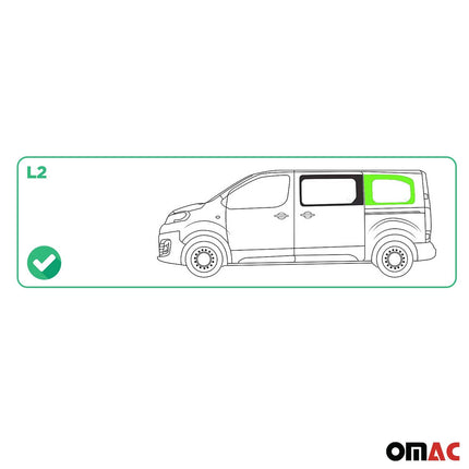 Seitenfenster Sicherheitsglas für Opel Vivaro C 2019-2026 Schwarz Links L2