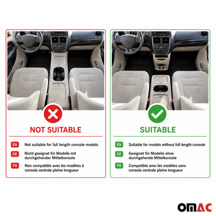 OMAC Gummimatten Fußmatten für Dodge Grand Caravan 2008-2020 TPE Schwarz