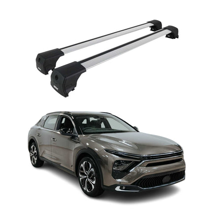 Dachträger Grundtäger für Citroen C5 X 2022-2026 75kg Aluminium Silber 2 tlg